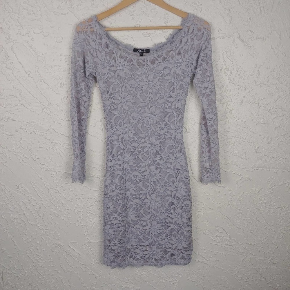 Lavender Lace Bodycon Stretch Dress